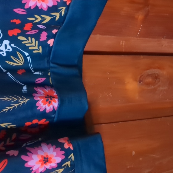 PIXIE LADY* sweet funky fun skeleton sweater long sleeve round neck floral knit - Picture 6 of 9